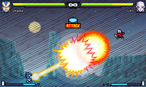 Ki Wave VS Ki Bombs in Dragon Ball Devolution