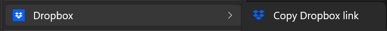 Copy Dropbox link