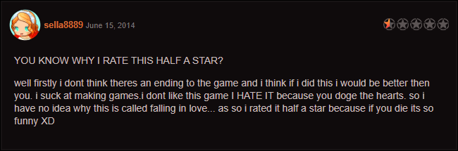 Review of Falling in Love by sela8889 on Newgrounds